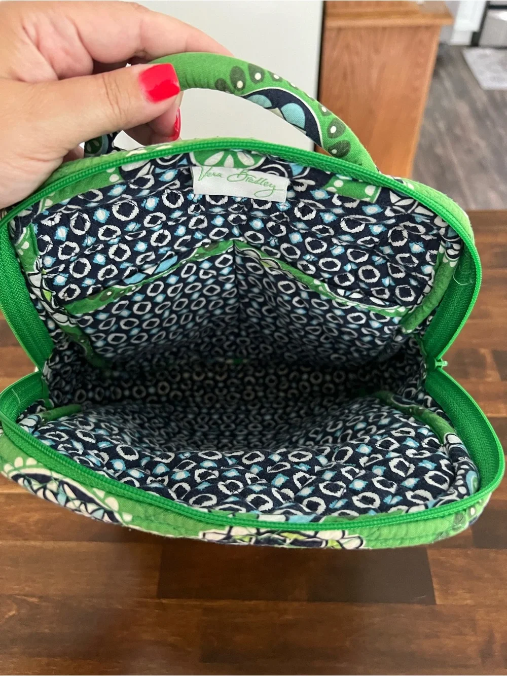 Vera Bradley Cupcake Green Quilted Small Backpack